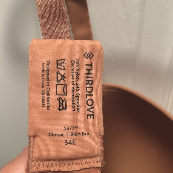 NWT Third Love T-shirt 24/7 classic bra size 34E - Picture 3 of 3